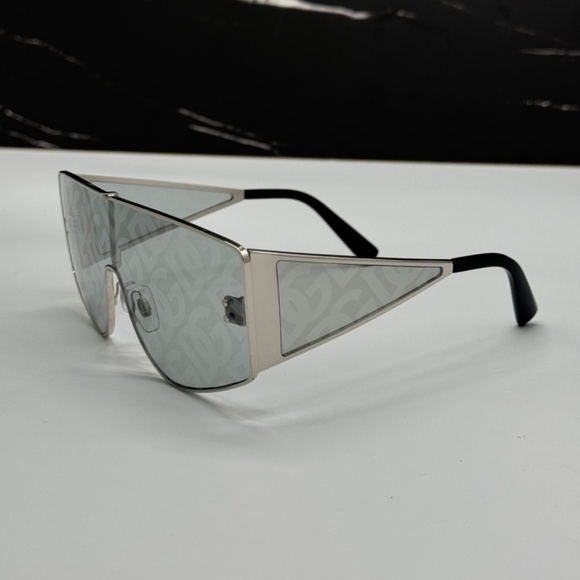 NEW DG2305 05/AL DOLCE&GABBANA SUNGLASSES OVERSIZED SILVER UNISEX EYEWEAR - Picture 5 of 12